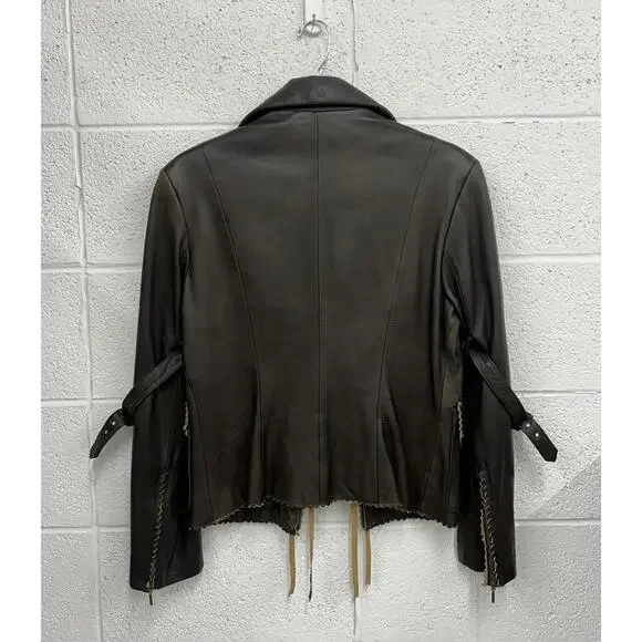 Vintage Mertillo Brown Leather Jacket (L)